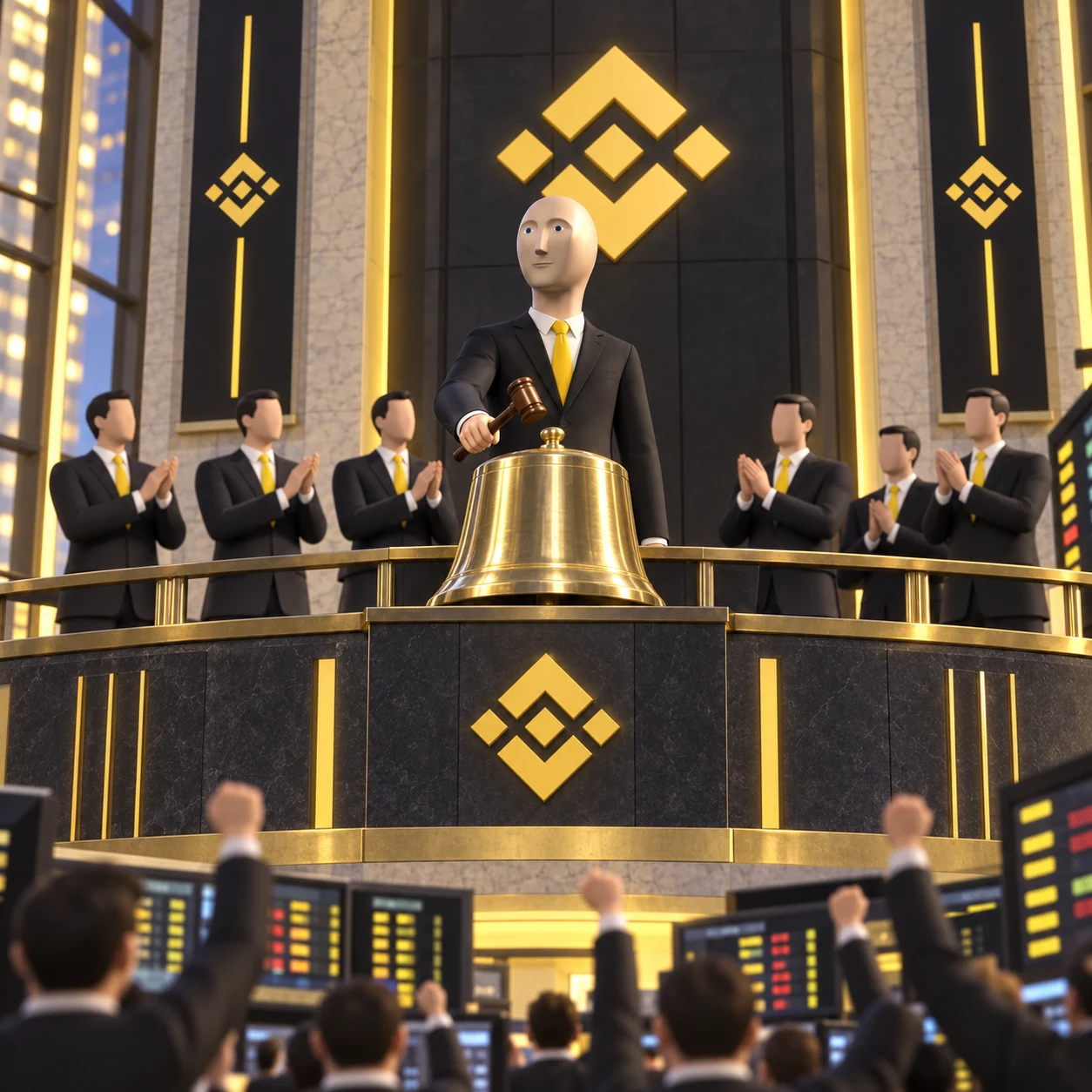 Meme Man meme: FINANCE OPENING BELL / Meme Man 梗图：金融开市钟