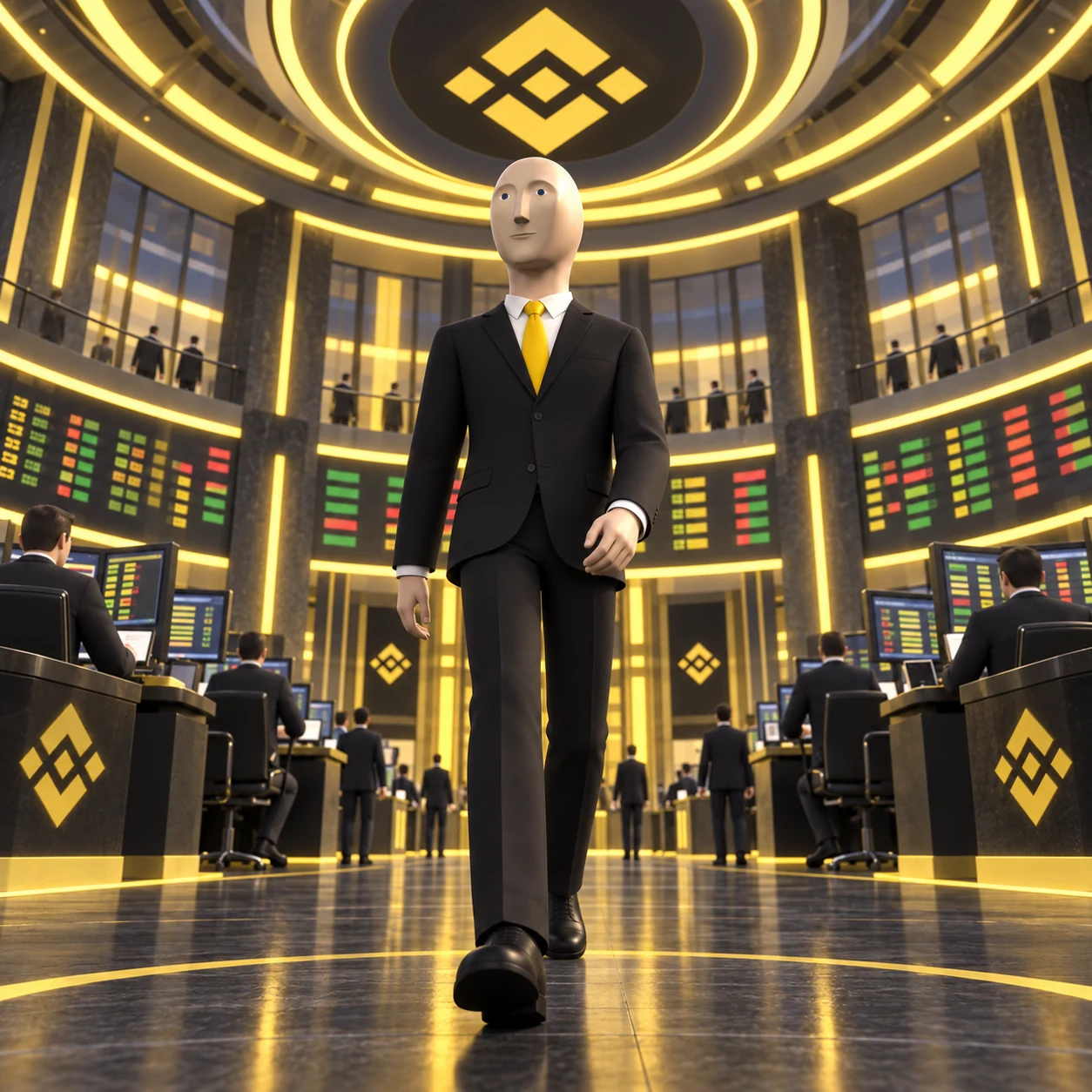 Meme Man meme: FINANCE TRADING FLOOR / Meme Man 梗图：金融交易大厅