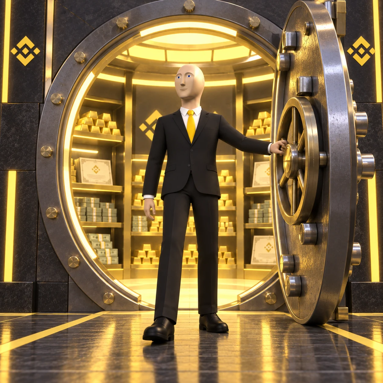 Meme Man meme: FINANCE LIQUIDITY VAULT / Meme Man 梗图：金融流动性金库