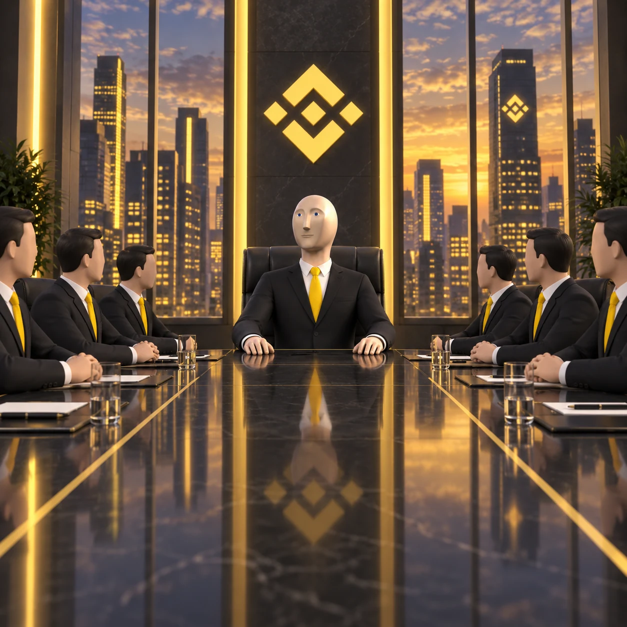 Meme Man meme: FINANCE BOARDROOM / Meme Man 梗图：金融董事会