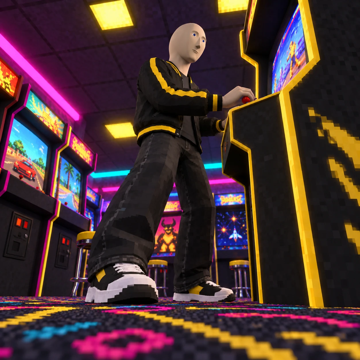 Meme Man meme: LIFE: RETRO ARCADE / Meme Man 梗图：生活：复古街机厅