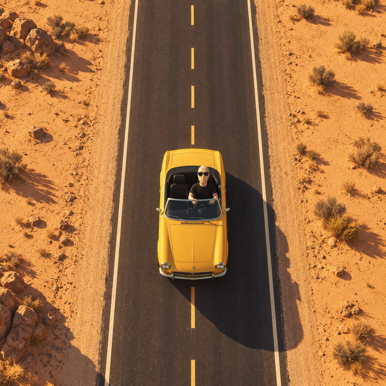 Meme Man meme: LIFE: DESERT ROAD TRIP / Meme Man 梗图：生活：沙漠公路旅行