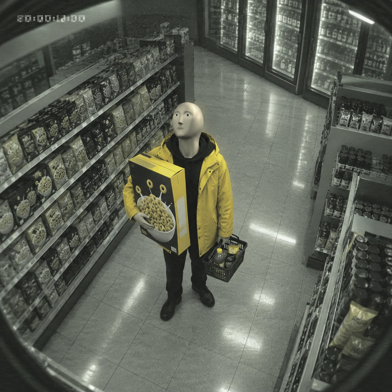 Meme Man meme: LIFE: CONVENIENCE STORE CCTV / Meme Man 梗图：生活：便利店监控